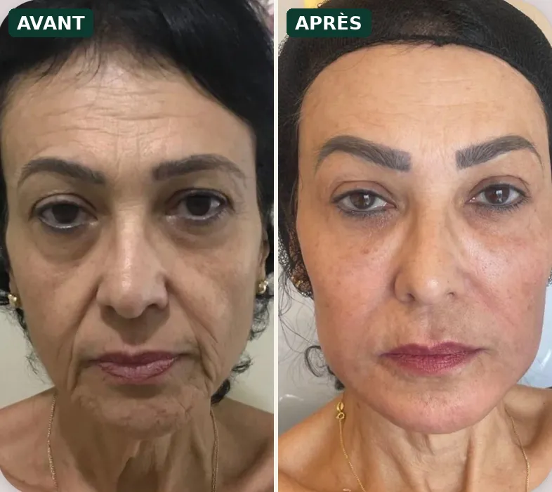 Lifting sans chirurgie HIFU : avant / après sur le visage